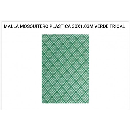 Malla mosquitero plástica 1x1.03 mts verde - hierropalermo.com