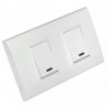 Interruptor Doble de color Blanco Igoto ✅