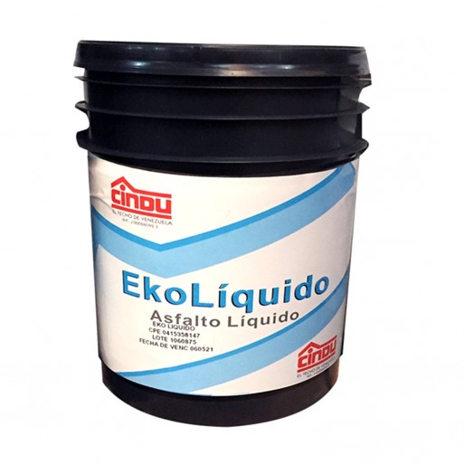 Aslfalto liquido cuñete 4 galones Ekoliquido. Cindu