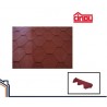 👉Tejas hexagonales rojo ladrillo. Cindu