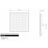 👉🏻 Regadera anticalcárea 12” ultra plana cuadrada
