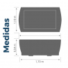 Bebedero rectangular 700lts. Resinca