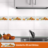 👉 Listelo para cocina pasta blanca cítricos 8 x 25 cm
