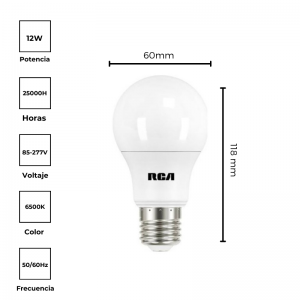 Bombillo led de 12w A60. RCA