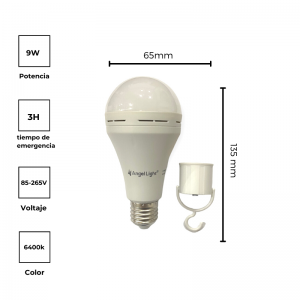 Bombillo recargable 9W....