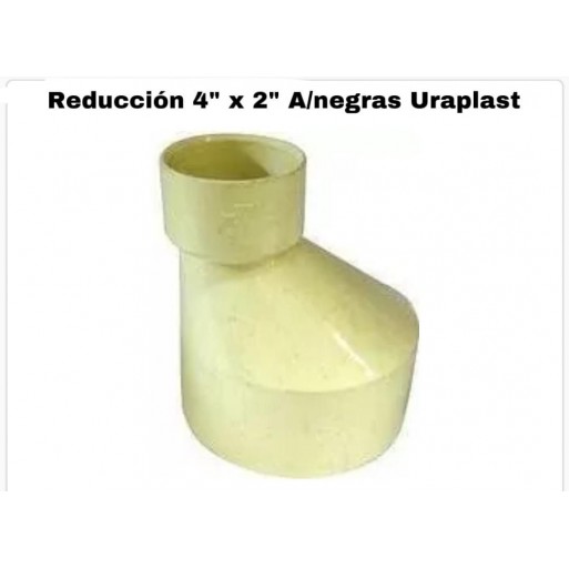 Reducción 4" x 2" 110x50 a/negra. Uraplast