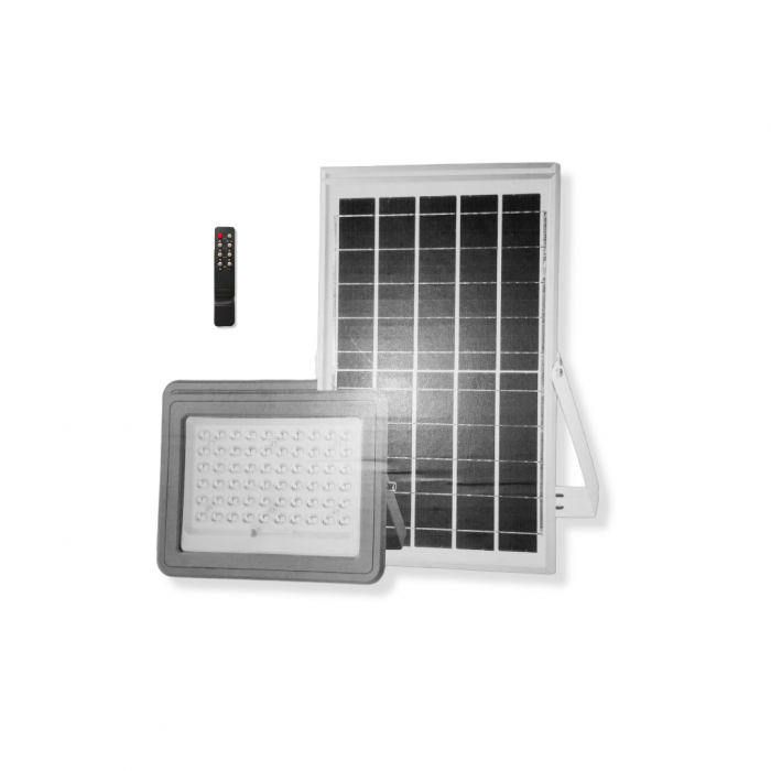 👉Reflector LED 100W con panel solar