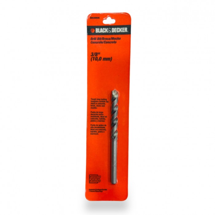 Mecha para concreto 3/8" (10.0mm). Black + Decker