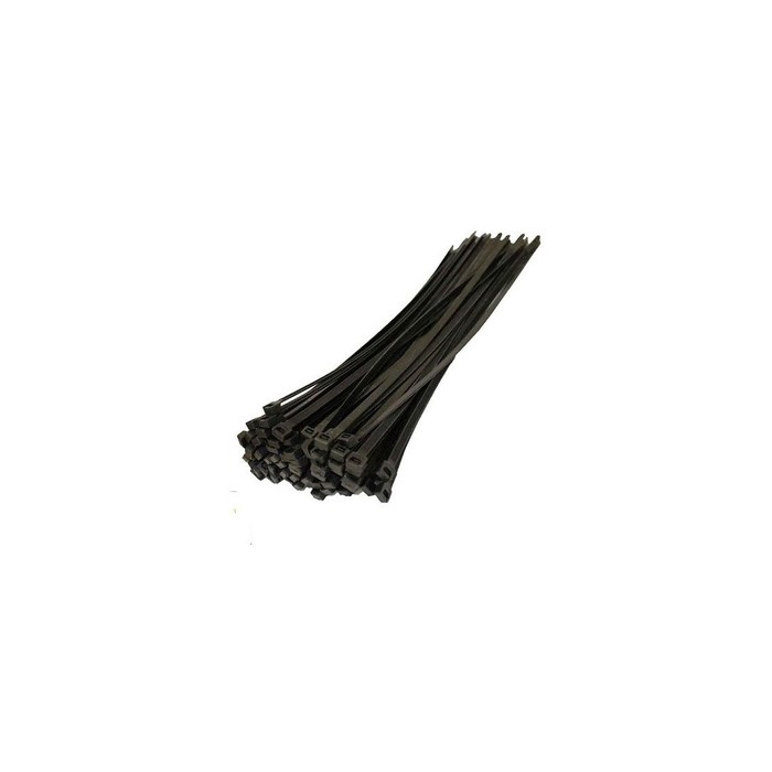 Presinto 7.6mm x 450mm negro Paquete de 100 unidades