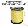 Mecate varios, 5/16"-1/4"-3/16"-7/16"- 1/2"