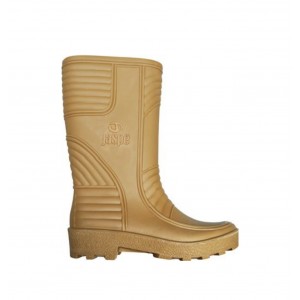 Bota caña larga de goma beige