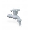 Llave de chorro 1/2 pvc blanca