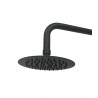 Regadera ducha 6" redonda negra. Griven