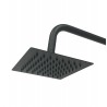 Regadera ducha 6" cuadrada negra. Griven