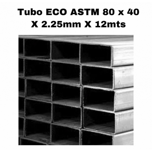 Tubo ECO ASTM 80 x 40 x 2.25 mm x 12 mts