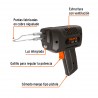 👉Cautin tipo pistola 140w con 2 temperaturas. Truper