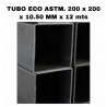 Tubo est. 200 x 200 x 10.50 mm x 12 mts