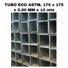 Tubo est. 175 x 175 x 5.50 mm x 12 mts