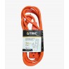 👉 Extensión eléctrica 3mts naranja con regleta