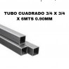 ✅ Hierro Palermo- TUBO CUADRADO 3/4 X 3/4 X 6MTS 0.90MM
