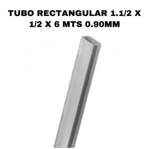 Tubo rectangular 1.1/2 x 1/2 x 6mts 0.90mm