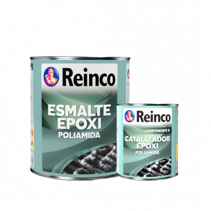 Kit esmalte con catalizador epoxi negro. Reinco