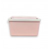 👉 Caja plástica organizadora gris/rosado