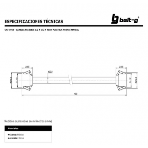 Canilla flexible 1/2" x...