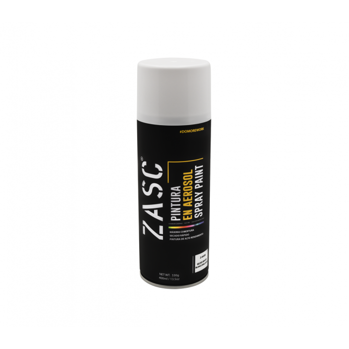 Pintura en spray blanco brillante 400ml. Zasc