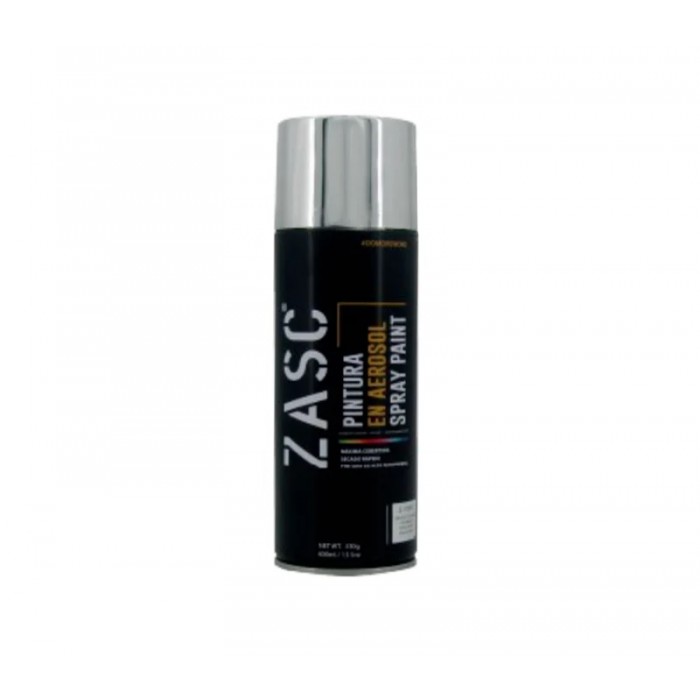 Pintura en spray cromado brillante niquelado 400ml. Zasc