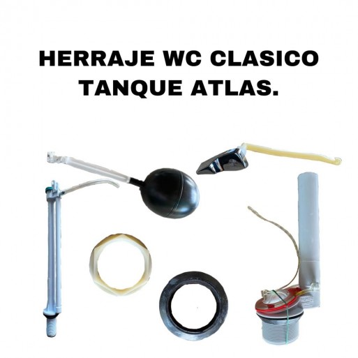 Herraje wc clasico tanque atlas marca grival