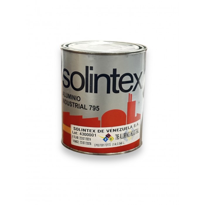 Pintura 1/4 aluminio industrial. Solintex