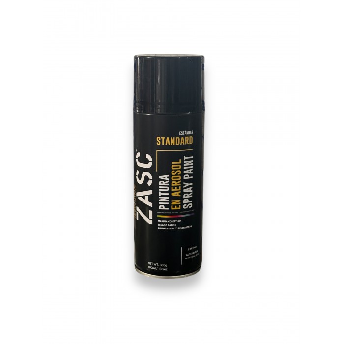 Pintura en spray negro brillante 400ml. Zasc