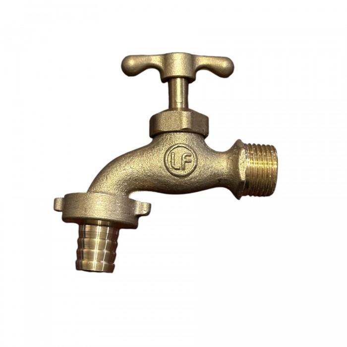 Llave de chorro 1/2 x 3/4 bronce. Lf