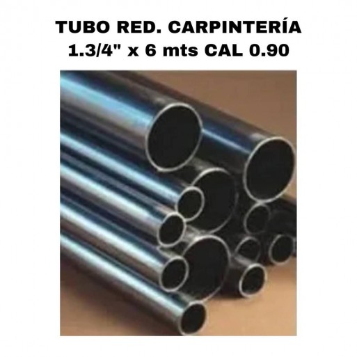 Tubo red. carpinteria 1.3/4 x 6mts 0.90mm hierro nacional