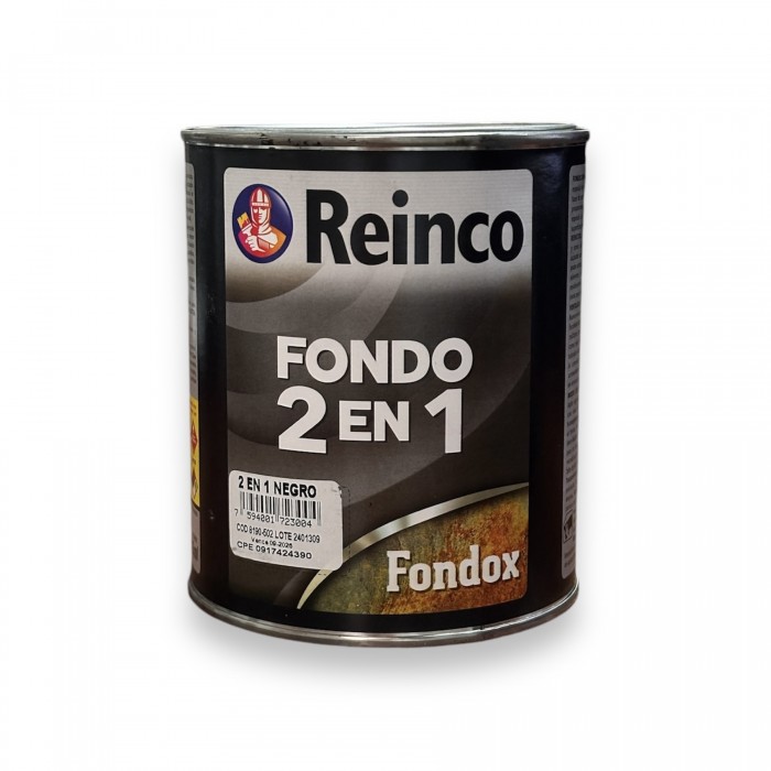 Fondo 2 en 1 negro 1/4 gal. Reinco