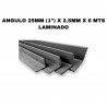 ✅ Angulo 25mm (1") x 25mm x 3mm x 6 mts