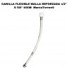 ✅ Hierro Palermo - CANILLA WC. FLEX. (Malla reforzada)1/2 X 5/8" PVC TORRENTI
