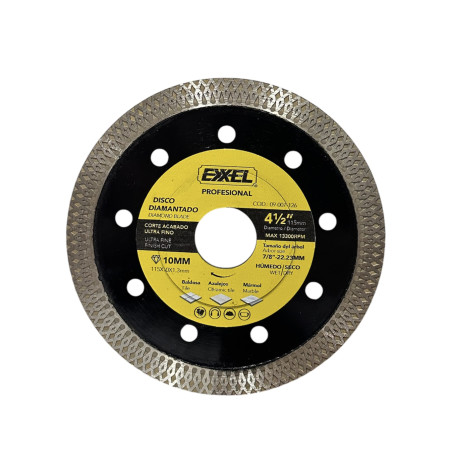 👉 Disco diamantado 4 1/2 profesional 115mm. Exxel
