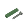 👉 Ramplug plástico 8 x 1" verde con tornillo