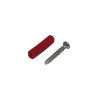 👉 Ramplug plástico 6 x 1" rojo con tornillo
