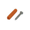 👉 Ramplug plástico 12 x 1 1/2" naranja con tornillo