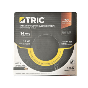 Cable THW N14 negro. Tric...