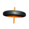 👉 Rueda para carretilla n14 maciza naranja