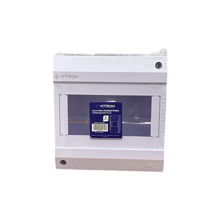 Caja para breaker de pvc 6 lineas. Vitron