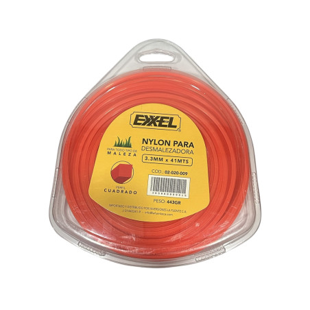 👉Nylon para desmalezadora 3.3mm x 41mts. Exxel
