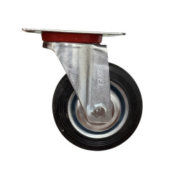 👉 Rueda giratoria 4" goma negra.Exxel
