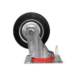 👉 Rueda giratoria 4" goma negra.Exxel