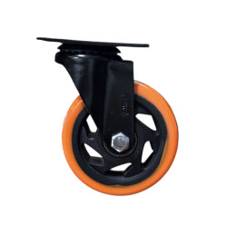 👉Rueda giratoria 4" naranja. Exxel
