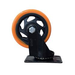 👉Rueda giratoria 4" naranja. Exxel